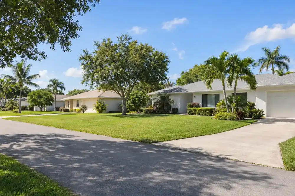 Illustration of a typical residential street in the Cypress Lake, FL area