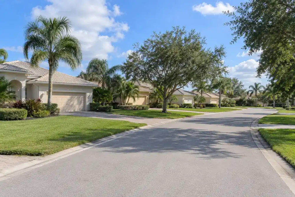 Illustration of a typical residential street in the Gateway, FL area