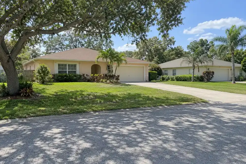 Illustration of a typical residential street in the Villas, FL area
